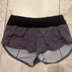 Grey Lululemon speed up inseam 2.5 size 2